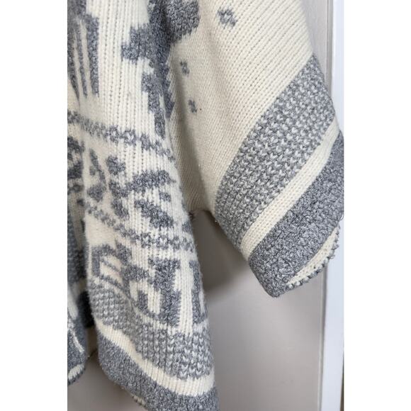 See by Chloe Hooded Intarsia Reindeer Blanket Sweater $795 One Size - Picture 10 of 15